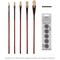 Chelsea Classical Studio Nuovo Magnetic End Artist Brush - Long Filbert Set of 5 Assorted Sizes, Natural Hog Bristle Art Oil Brush, with 5 Magnetic Extensions, Balanced Non-Tapered 13 Inch Long Handle
